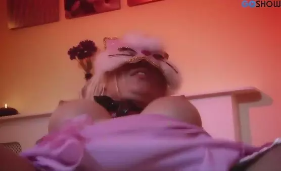 Hot blonde couple indulge in wild roleplay and kinky sex